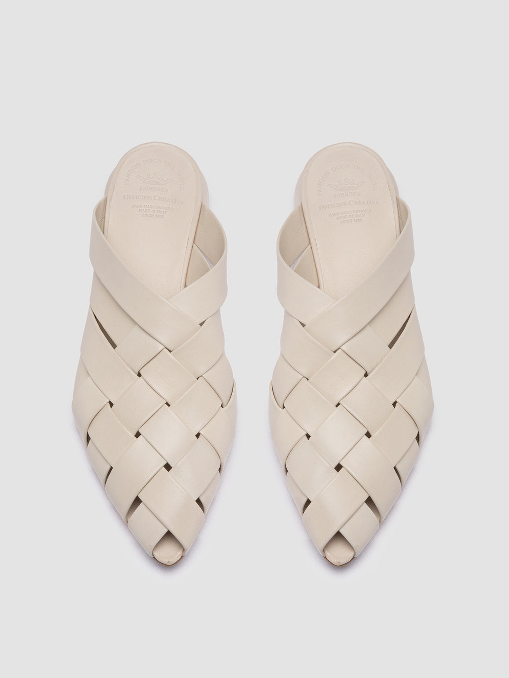 SAGE 105 - White Leather Mule Sandals