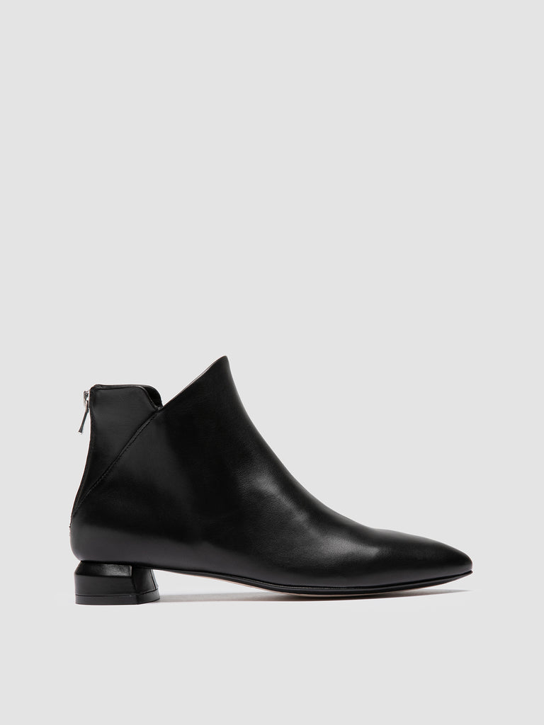 SAGE 108 - Black Leather Ankle Boots