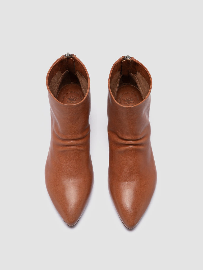 SALLY 001 - Brown Leather Booties