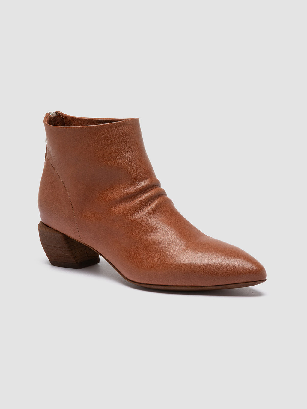 SALLY 001 - Brown Leather Booties