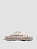 SANDS 002 - White Suede Slide Sandals