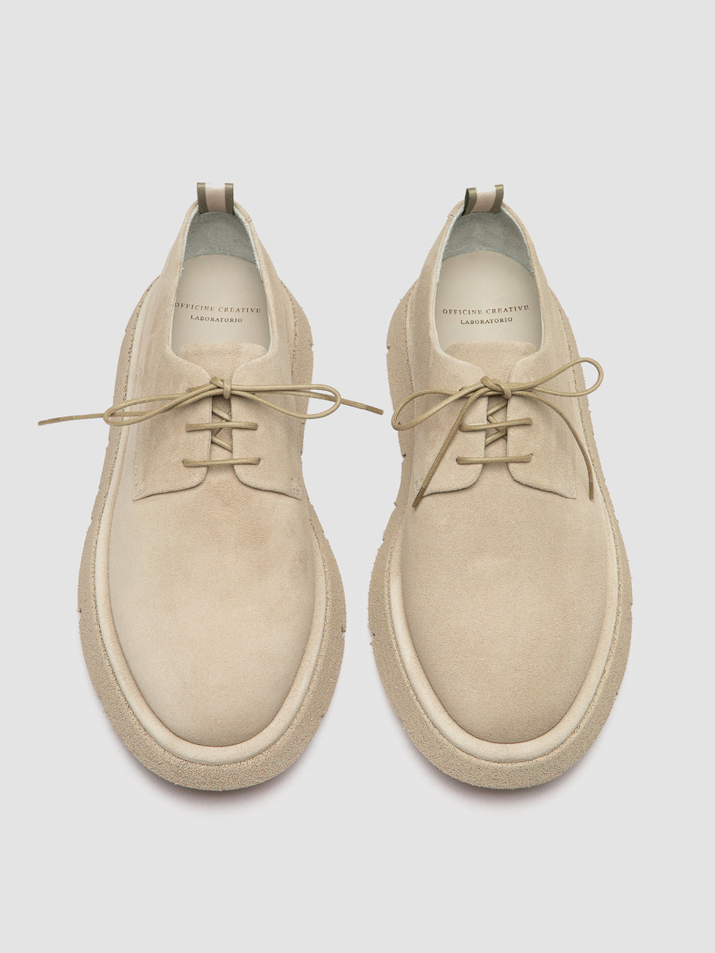 SATURNINE 001 - Beige Suede Derby Shoes