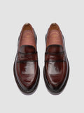 SAX FLEXI 001 - Burgundy Leather Penny Loafers