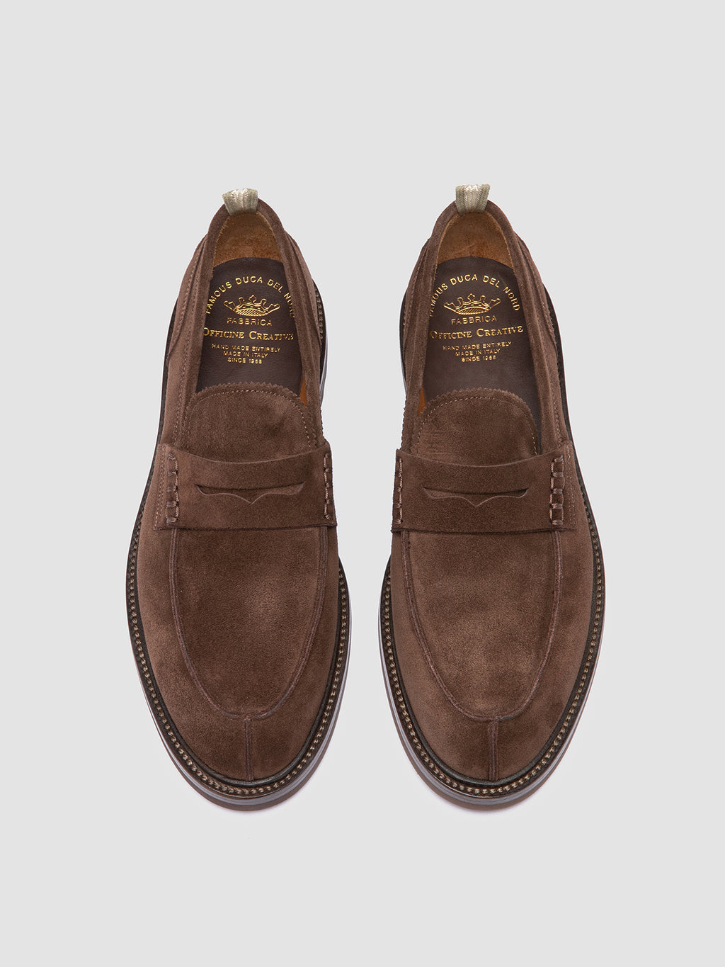 SAX FLEXI 001 - Brown Suede Penny Loafers