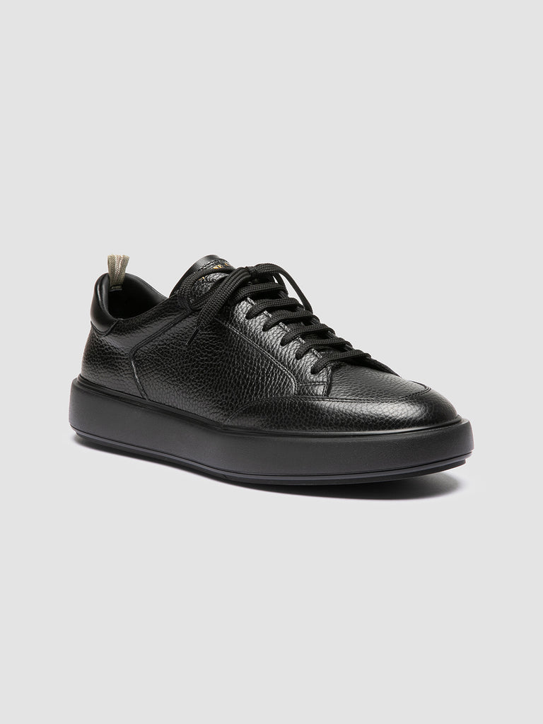 SEQUEL 001 - Black Leather Sneakers