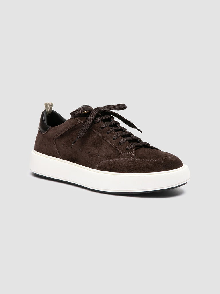 SEQUEL 002 - Brown Suede and Leather Sneakers