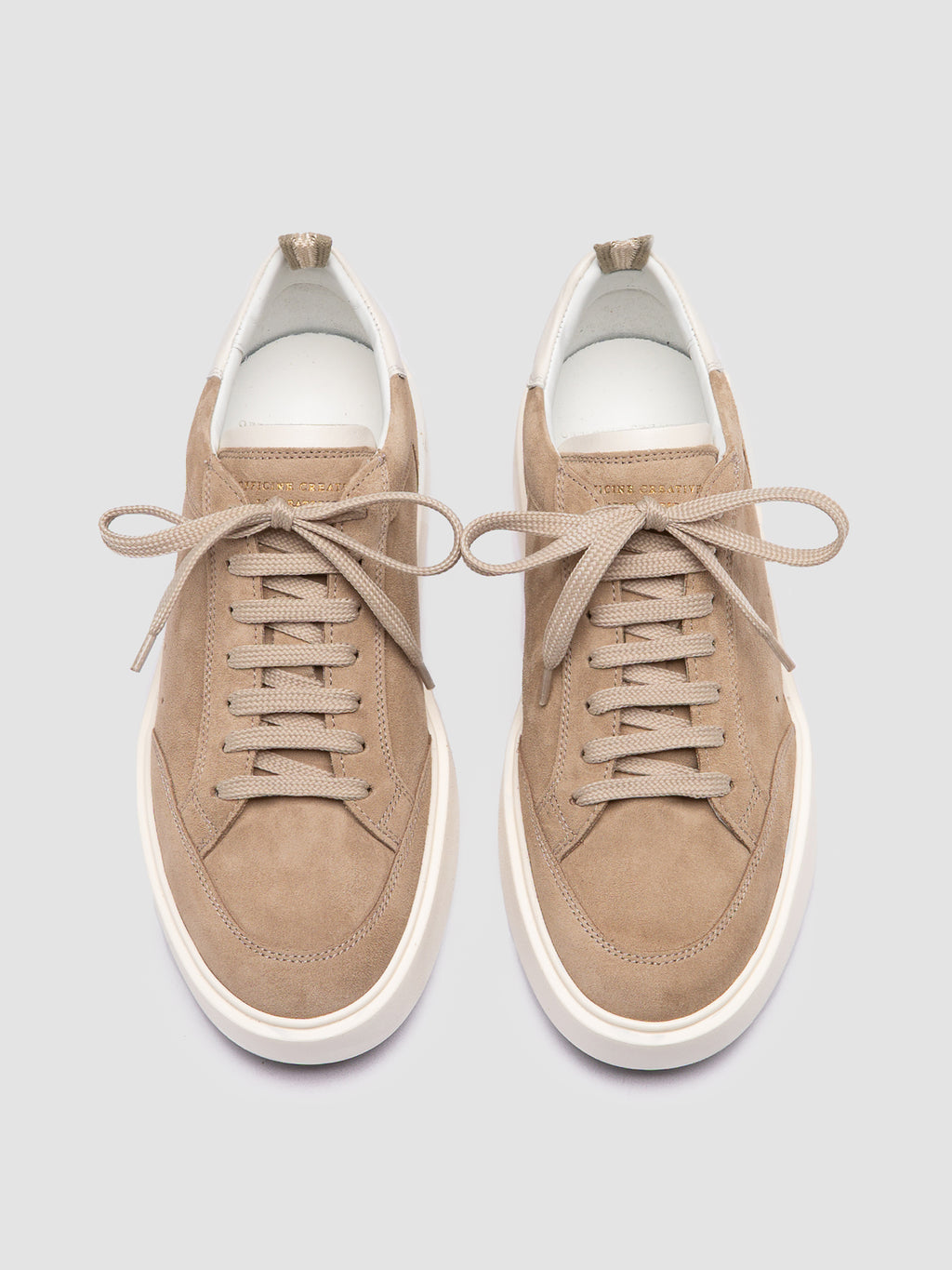 SEQUEL 101 - Beige Suede Low-Top Sneakers