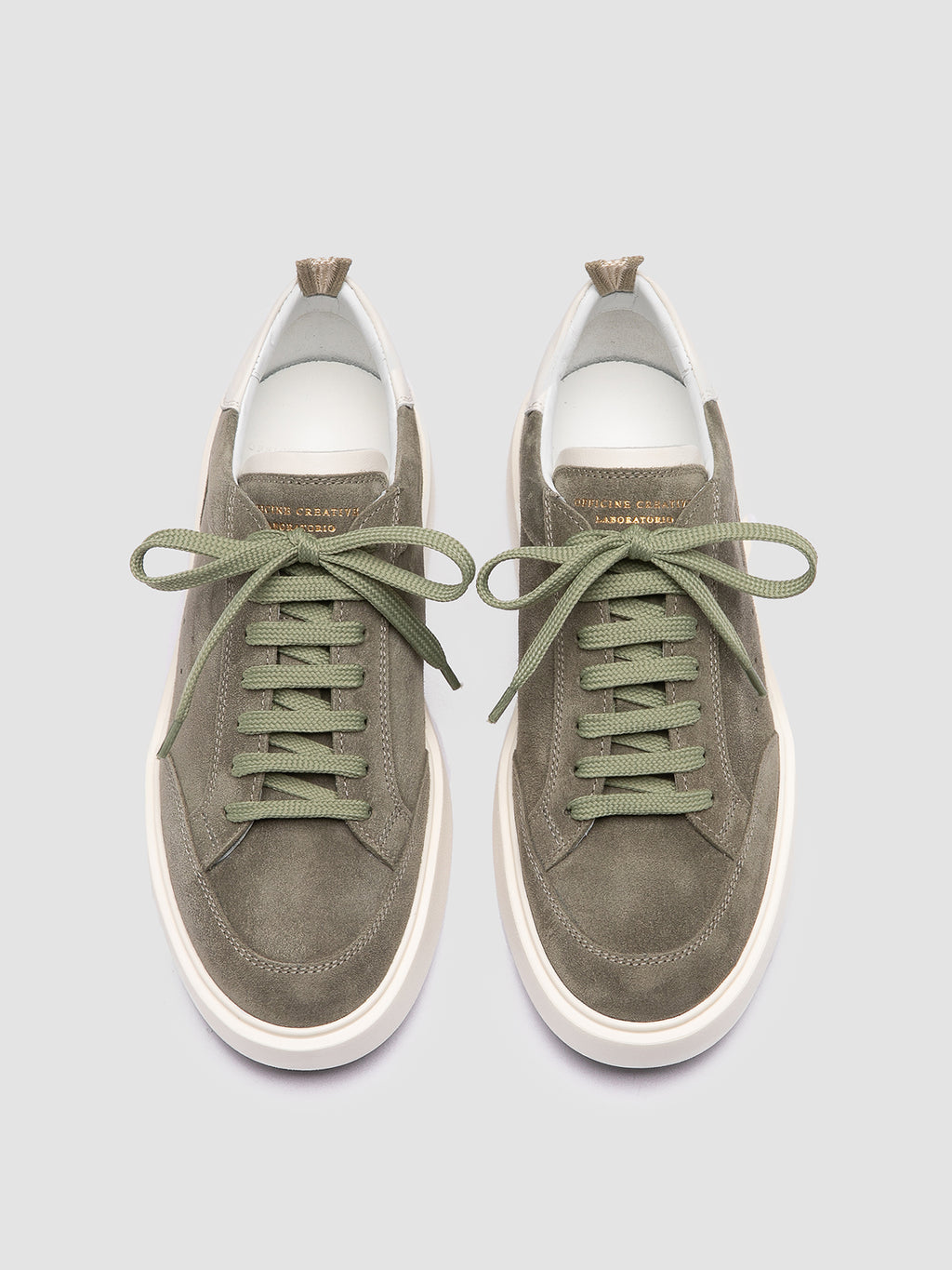 SEQUEL 101 - Green Suede Low-Top Sneakers