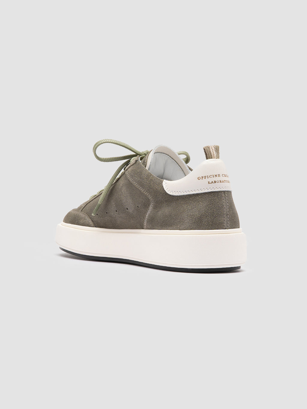 SEQUEL 101 - Green Suede Low-Top Sneakers