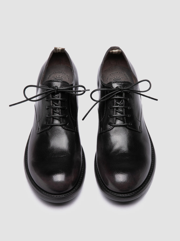 SERGEANT 101 - Black Leather Derby Shoes