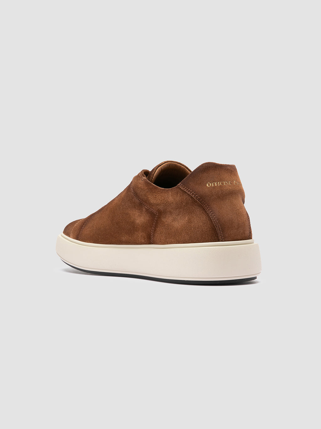 SLOUCH 001 - Sneakers in Pelle Scamosciata Marrone - image 4,side view