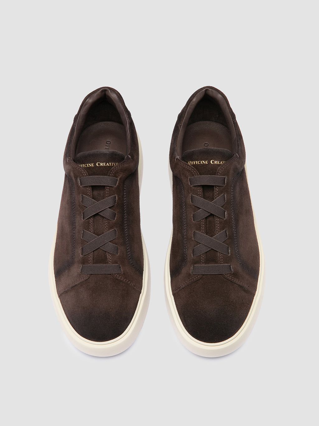 SLOUCH 001 - Sneakers in Pelle Scamosciata Marrone - image 2,side view