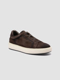 SLOUCH 001 - Sneakers in Pelle Scamosciata Marrone - thumb image 3,side view