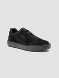 SLOUCH 001 - Black Suede Sneakers - thumb image 3,side view