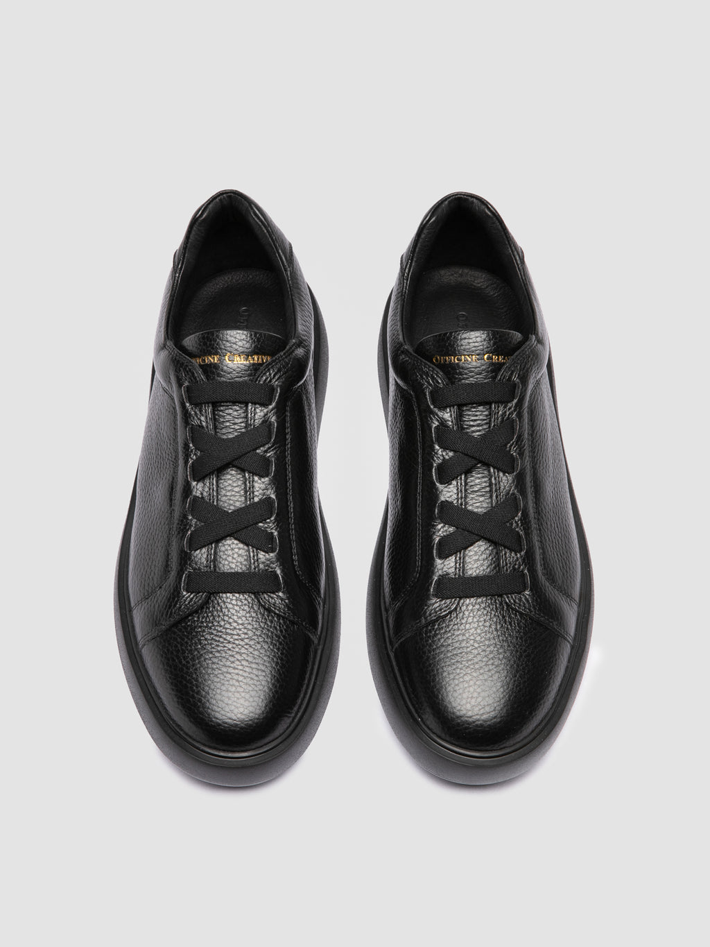SLOUCH 001 - Black Leather Sneakers