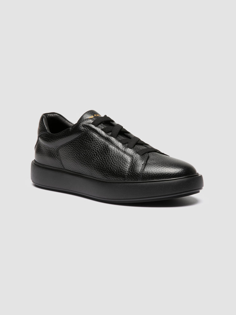SLOUCH 001 - Black Leather Sneakers