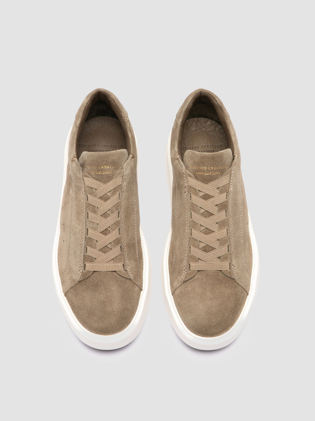 SLOUCH 101 - Taupe Suede Sneakers - image 2,side view