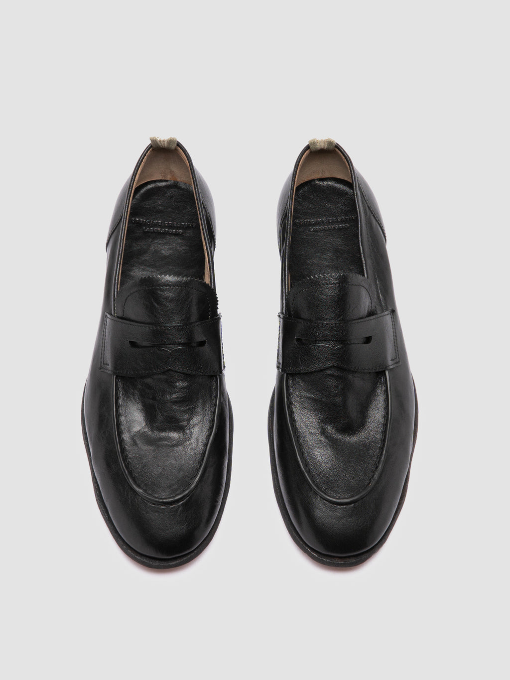 SOLITUDE 001 - Black Leather Penny Loafers Men Officine Creative - 2