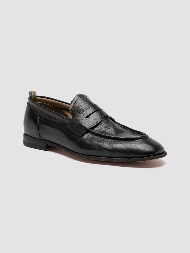 SOLITUDE 001 - Black Leather Penny Loafers Men Officine Creative - 3