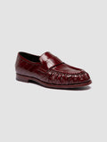 SOLITUDE 107 - Burgundy Leather Penny Loafers