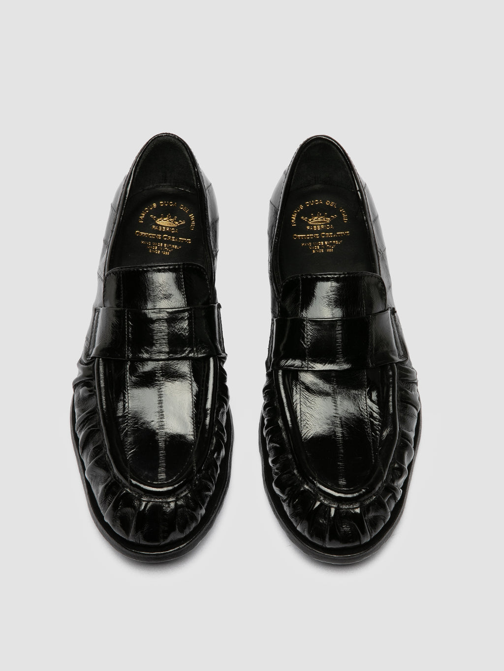 SOLITUDE 107 - Black Leather Penny Loafers