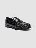 SOLITUDE 107 - Black Leather Penny Loafers