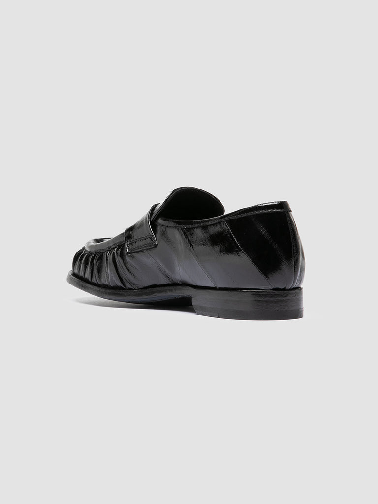 SOLITUDE 107 - Black Leather Penny Loafers
