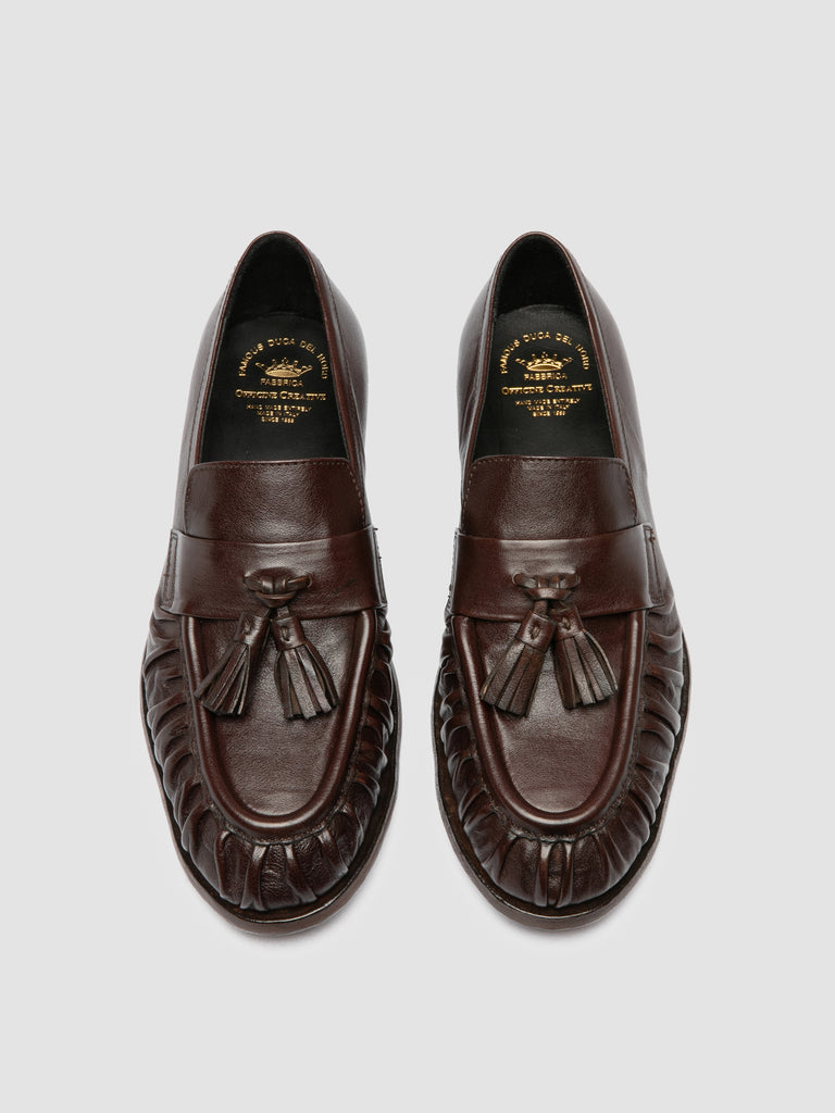 SOLITUDE 108 - Brown Leather Tassel Loafers