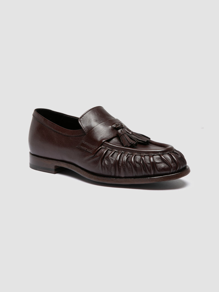 SOLITUDE 108 - Brown Leather Tassel Loafers