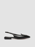 SUE 007 - Black Leather Slingback Sandals