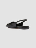 SUE 007 - Black Leather Slingback Sandals