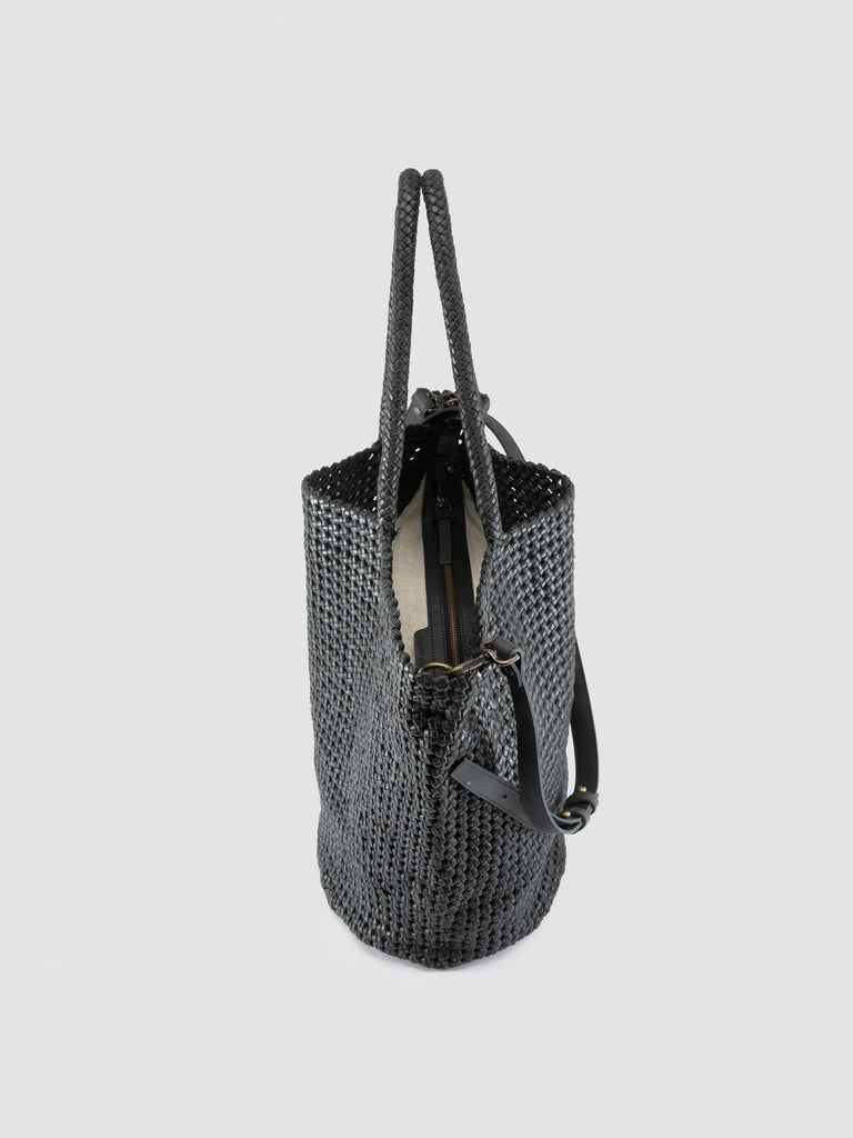 SUSAN 012 - Black Leather Shoulder Bag
