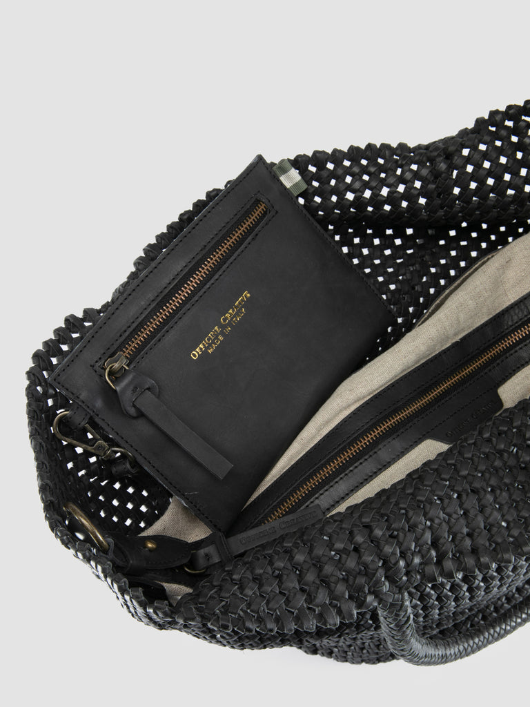 SUSAN 012 - Black Leather Shoulder Bag
