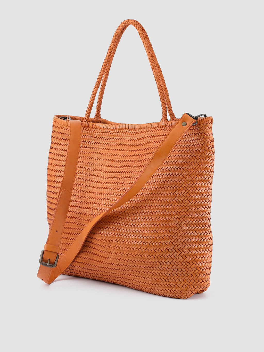 SUSAN 03 - Orange Leather Shoulder Bag