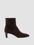 SUZY 005 - Brown Suede Zipped Boots