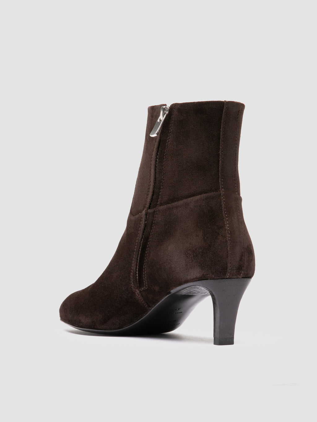 SUZY 005 - Brown Suede Zipped Boots