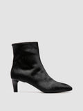 SUZY 008 - Black Leather Zipped Boots