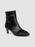 SUZY 008 - Black Leather Zipped Boots