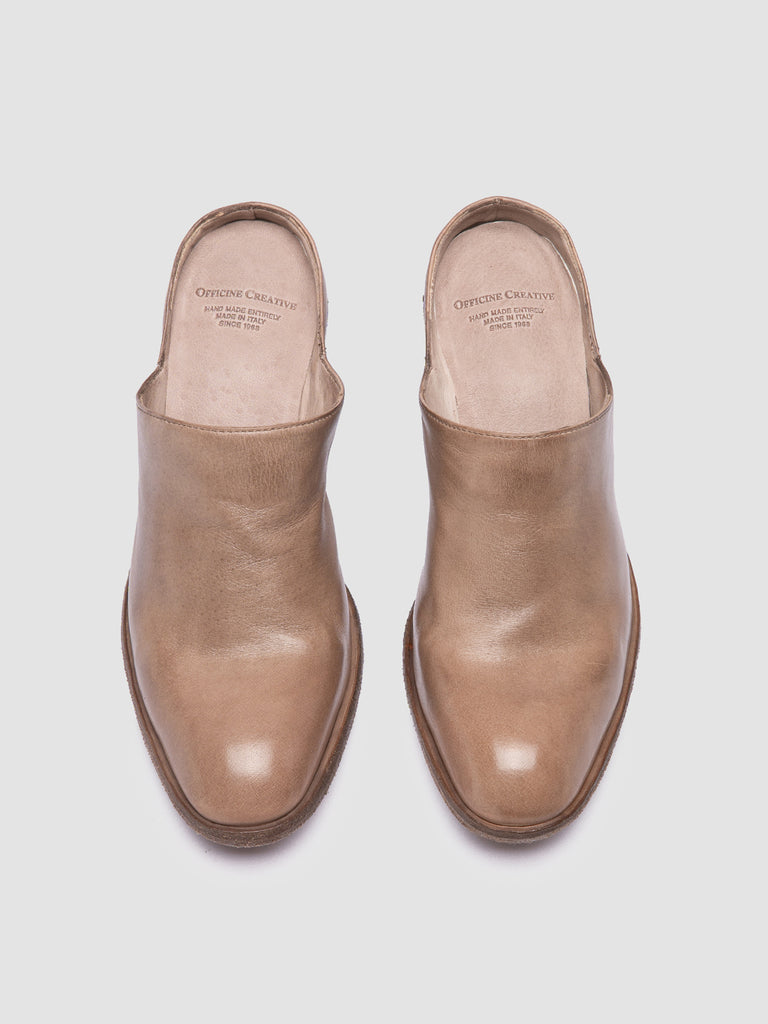 SYDNE 012 - Taupe Leather Mules