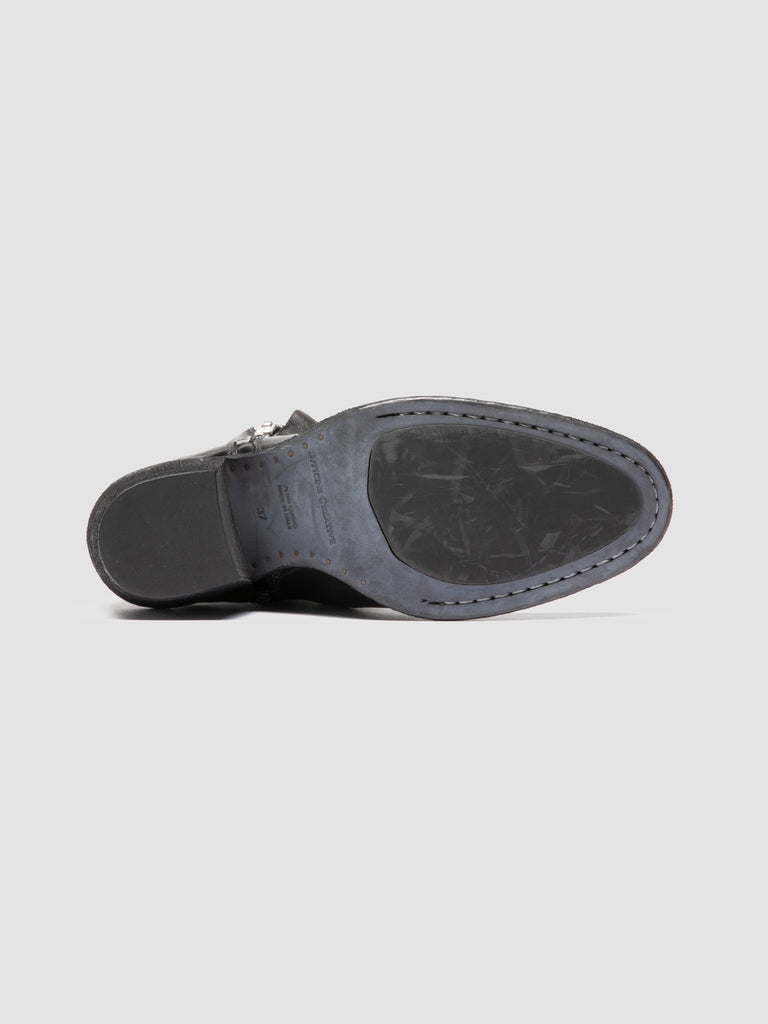 SYDNE 018 - Black Leather Zipped Boots
