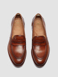 TEMPLE 016 - Brown Leather Penny Loafers - thumb image 2,side view