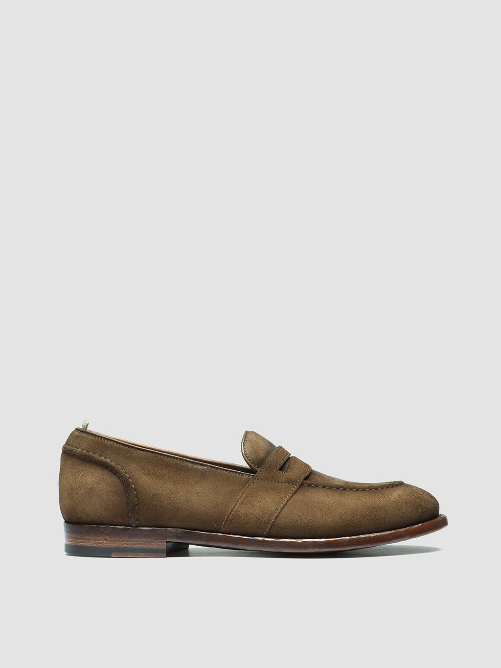 TEMPLE 016_S - Brown Suede Penny Loafers