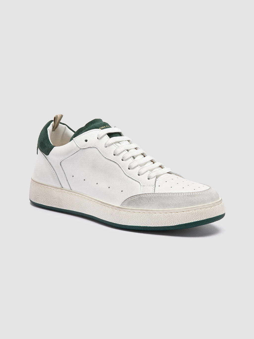 THE ANSWER 001 - White Leather and Suede Low Top Sneakers Men Officine Creative - 3