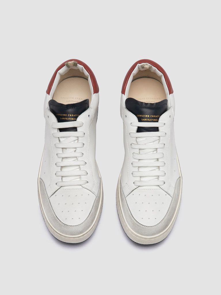 THE ANSWER 001 - White Leather and Suede Low Top Sneakers