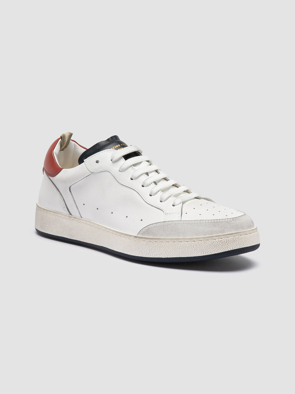 THE ANSWER 001 - White Leather and Suede Low Top Sneakers Men Officine Creative - 3