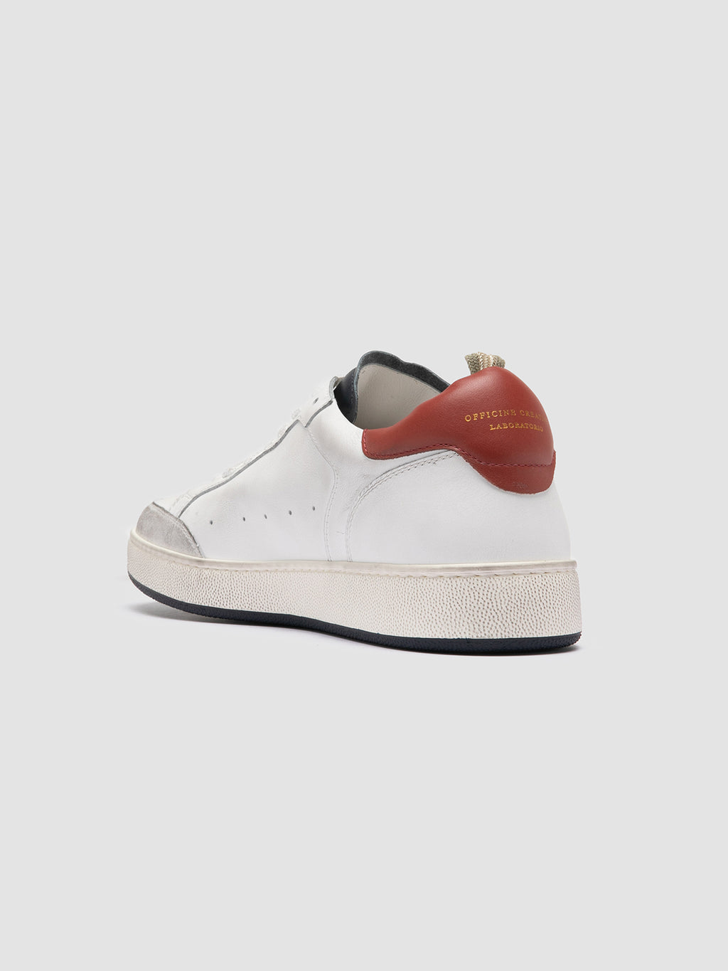 THE ANSWER 001 - White Leather and Suede Low Top Sneakers Men Officine Creative - 4