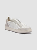 THE ANSWER 001 - White Leather and Suede Low Top Sneakers