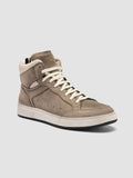 THE ANSWER 004 - Taupe Leather and Suede High Top Sneakers Men Officine Creative - 3