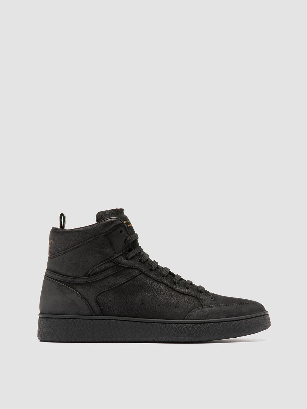 THE ANSWER 004 - Black Leather and Suede High Top Sneakers Men Officine Creative - 1