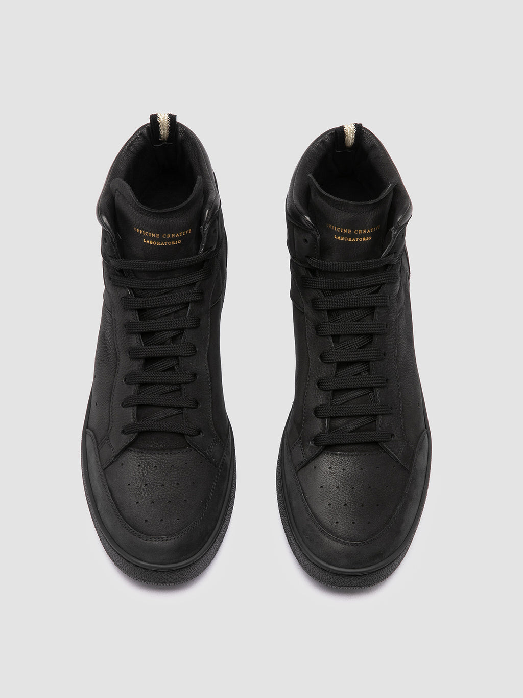 THE ANSWER 004 - Black Leather and Suede High Top Sneakers Men Officine Creative - 2